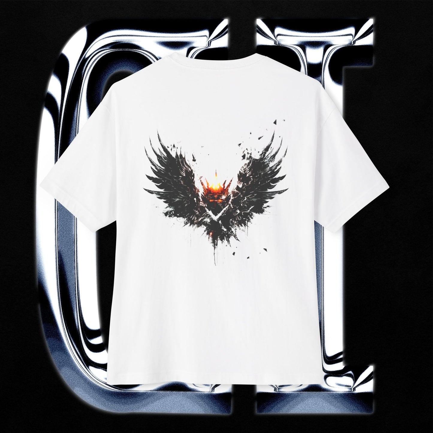 Dark Phoenix Crown – Unisex Oversized Graphic Tee | Streetwear Boxy Fit T-Shirt with a bold phoenix design