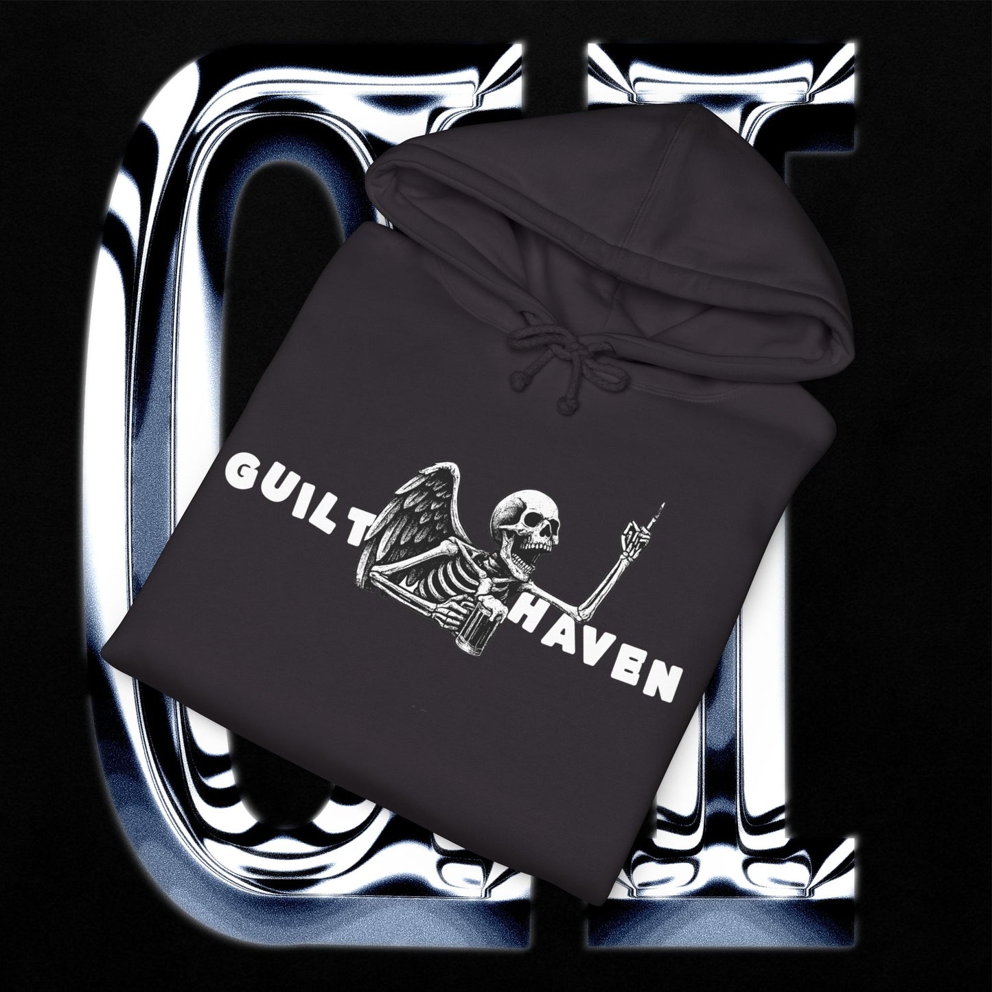 Party All Night, Sleep All Day Skeleton Graphic Pullover Hoodie