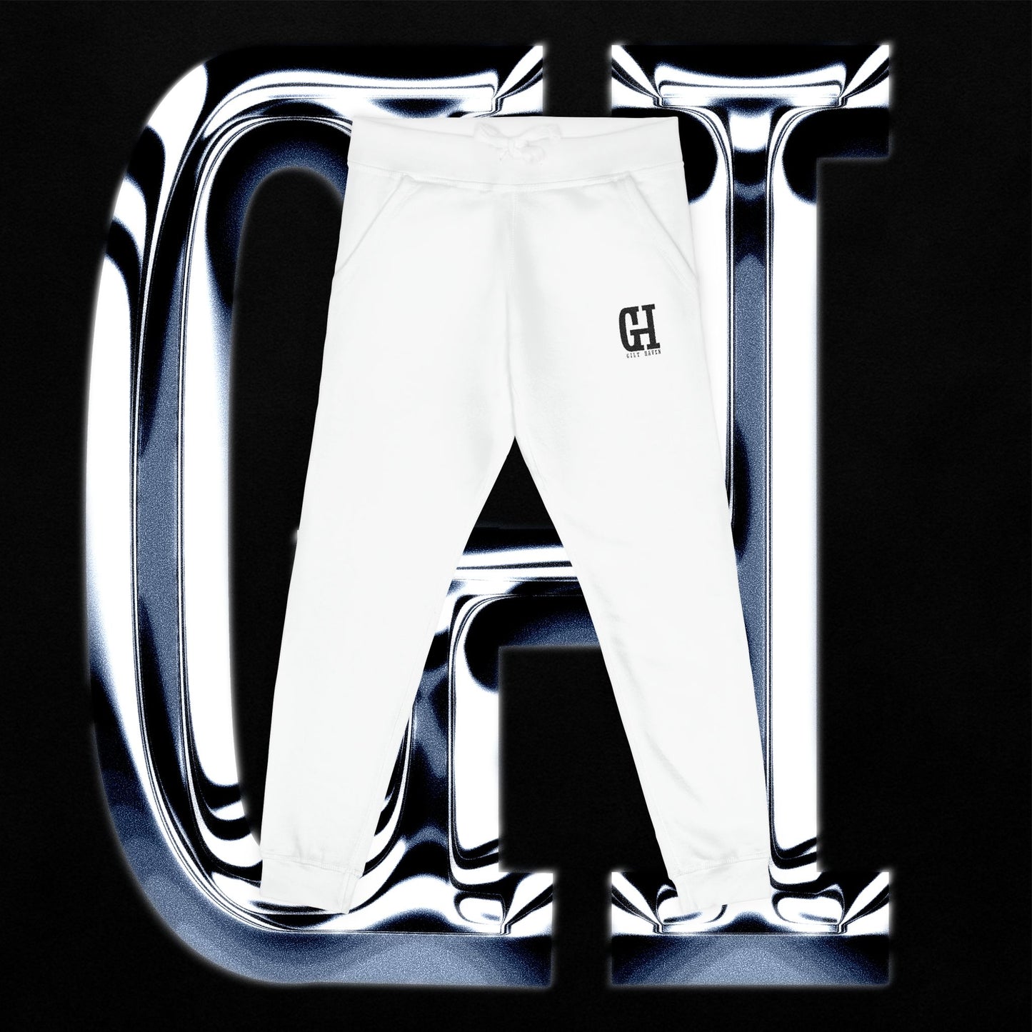 Guilt Haven Embroidered Sweatpants — Cozy Fleece Lounge Pants