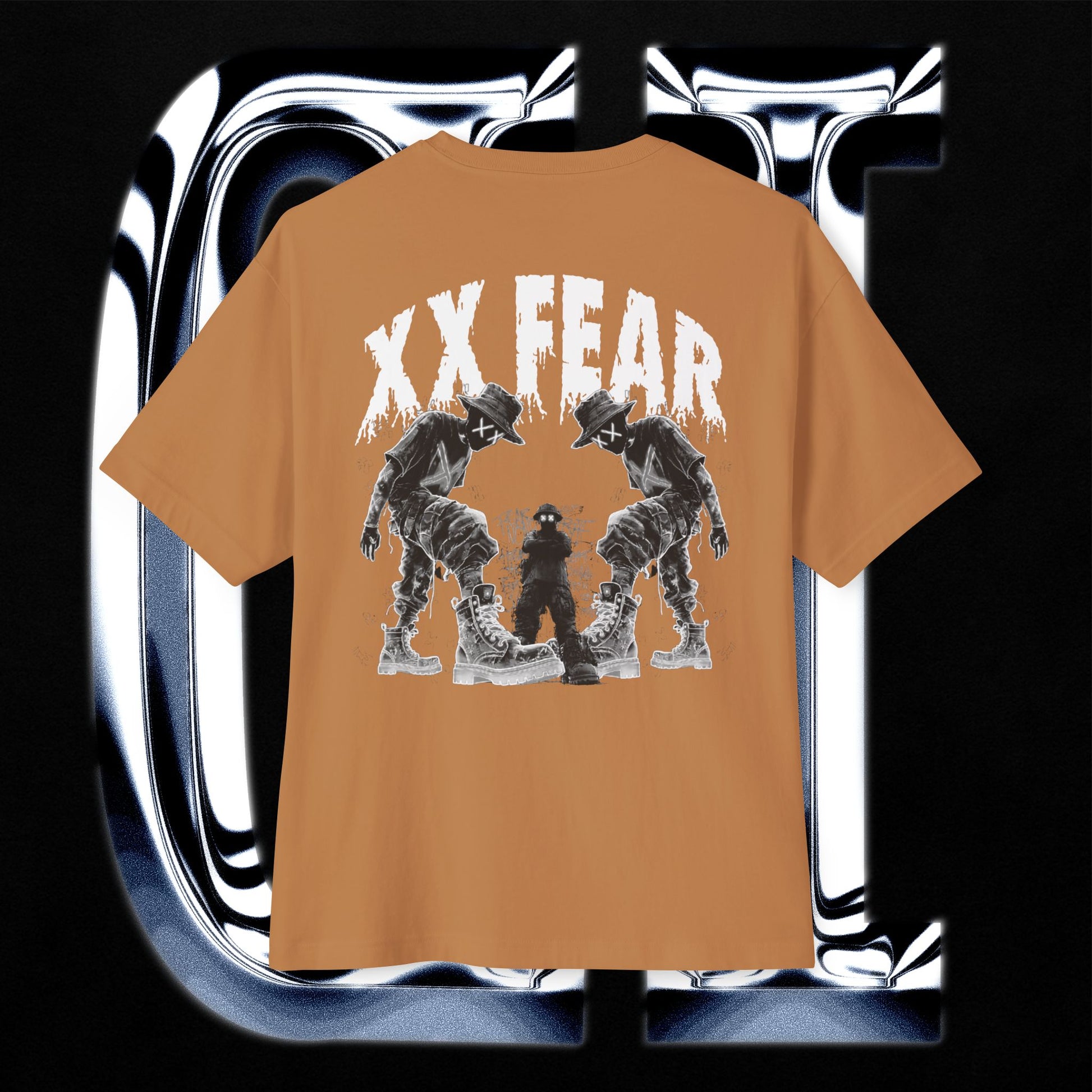 Oversized Boxy Tee XX Fear Guilt Haven Streetwear featuring bold graphics and a relaxed fit.