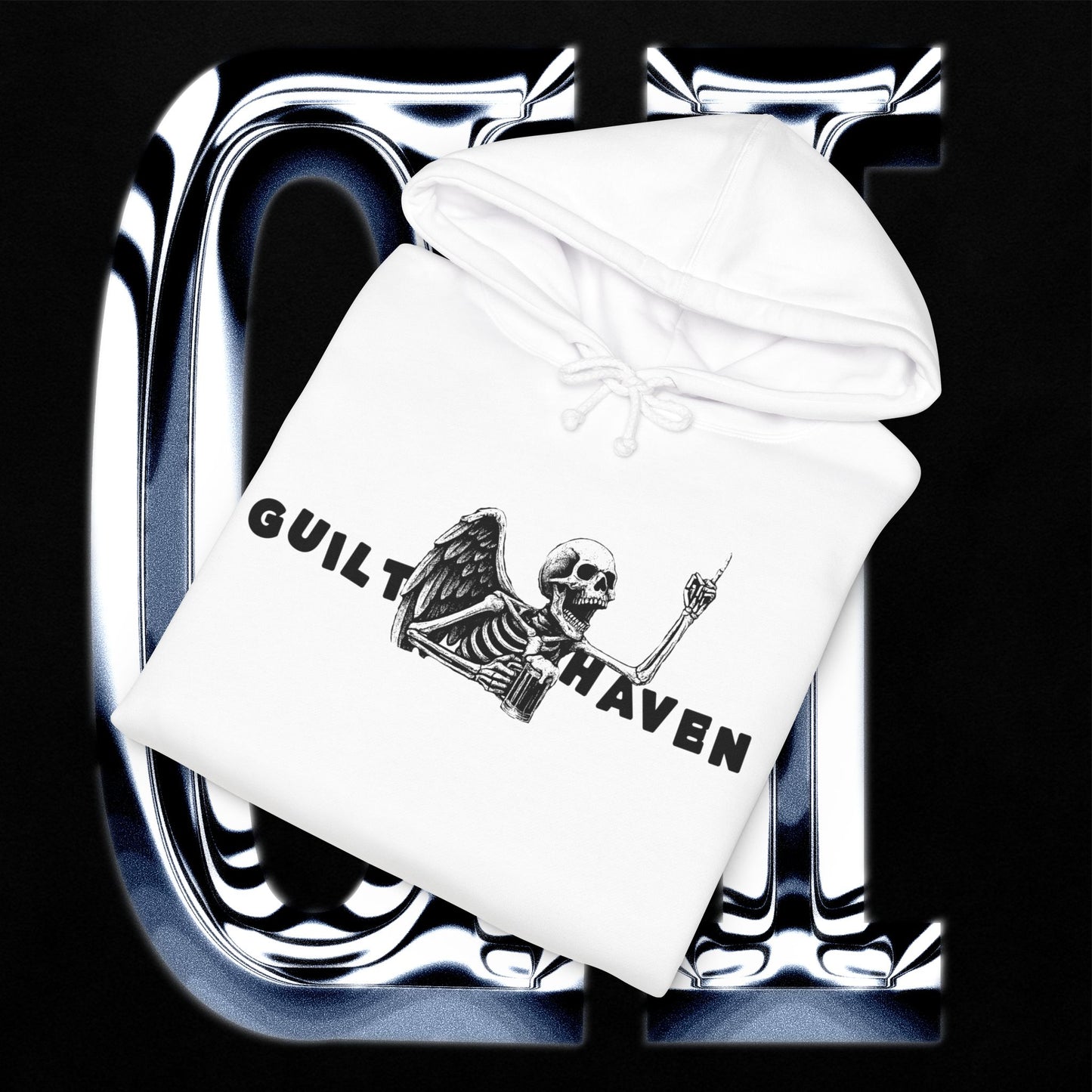 Party All Night, Sleep All Day Skeleton Graphic Pullover Hoodie