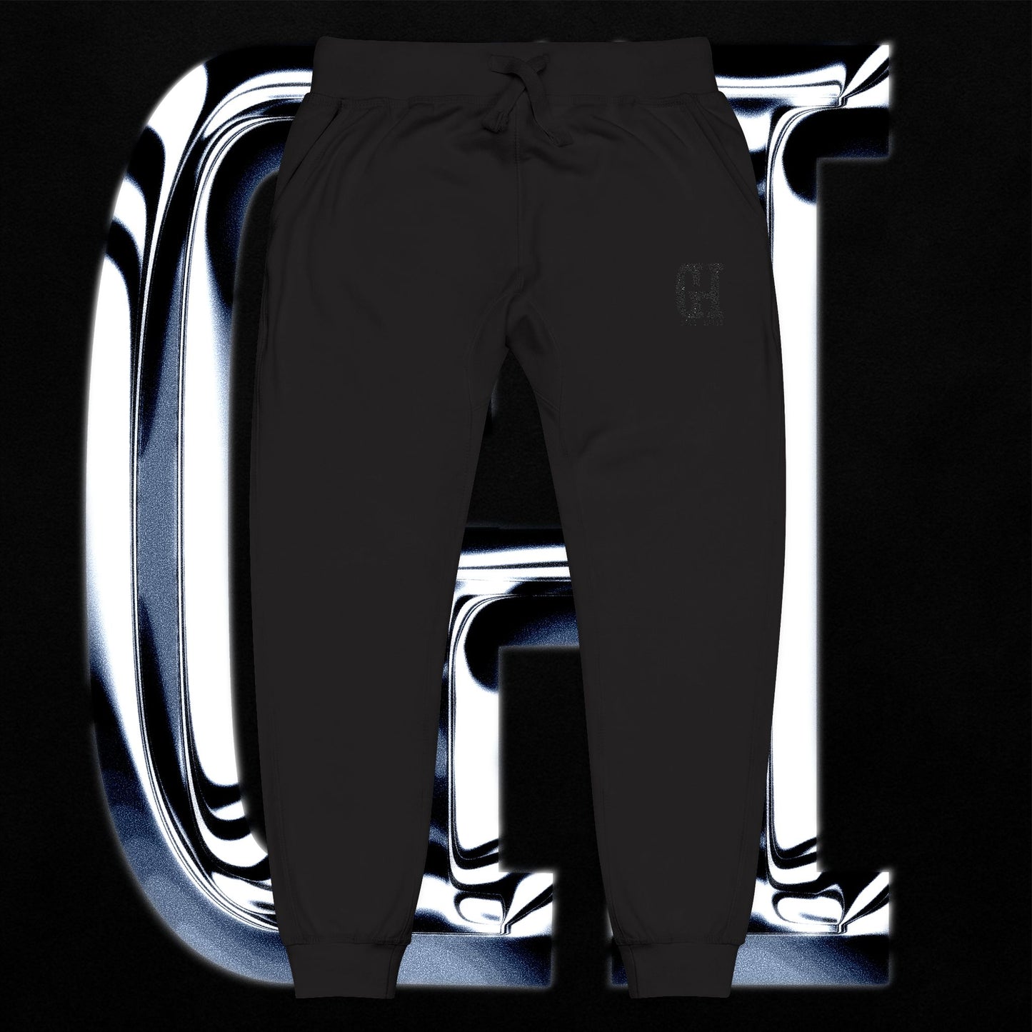Guilt Haven Embroidered Sweatpants — Cozy Fleece Lounge Pants