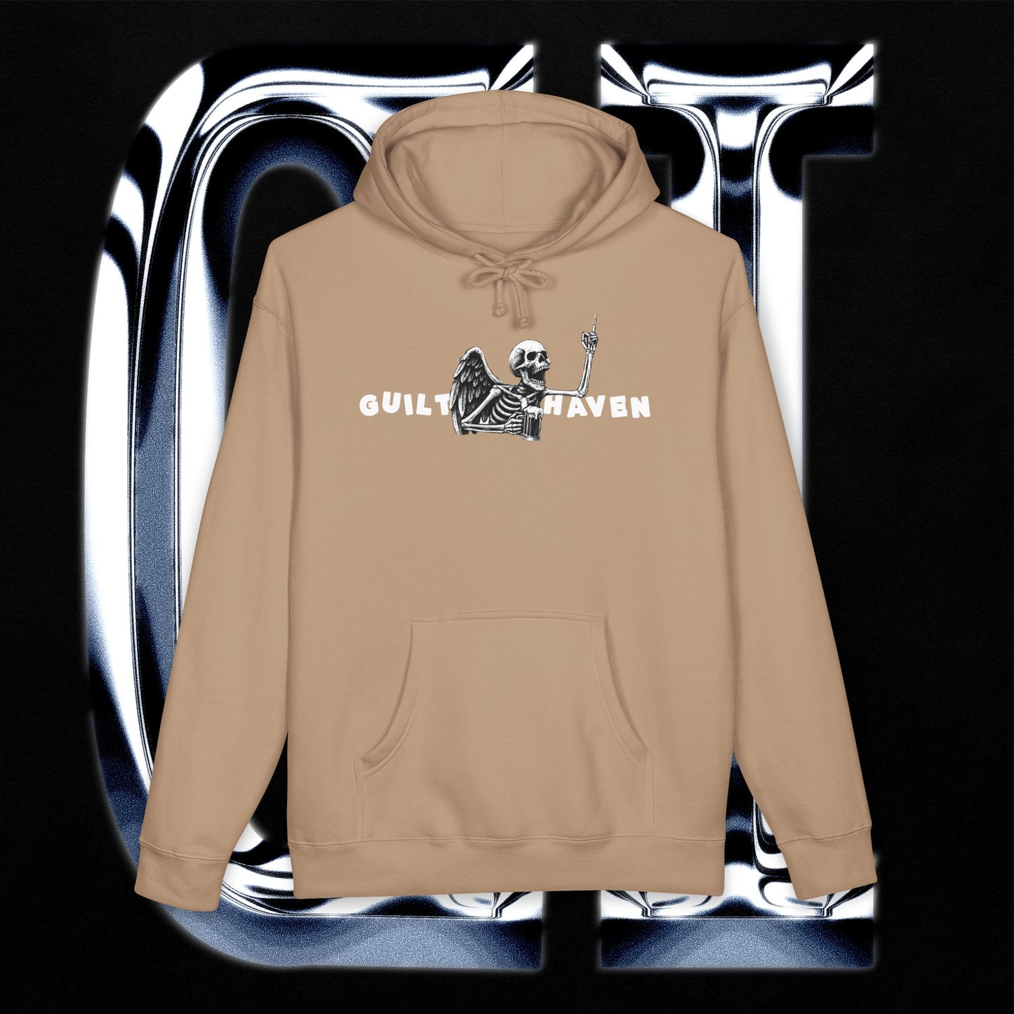 Party All Night, Sleep All Day Skeleton Graphic Pullover Hoodie