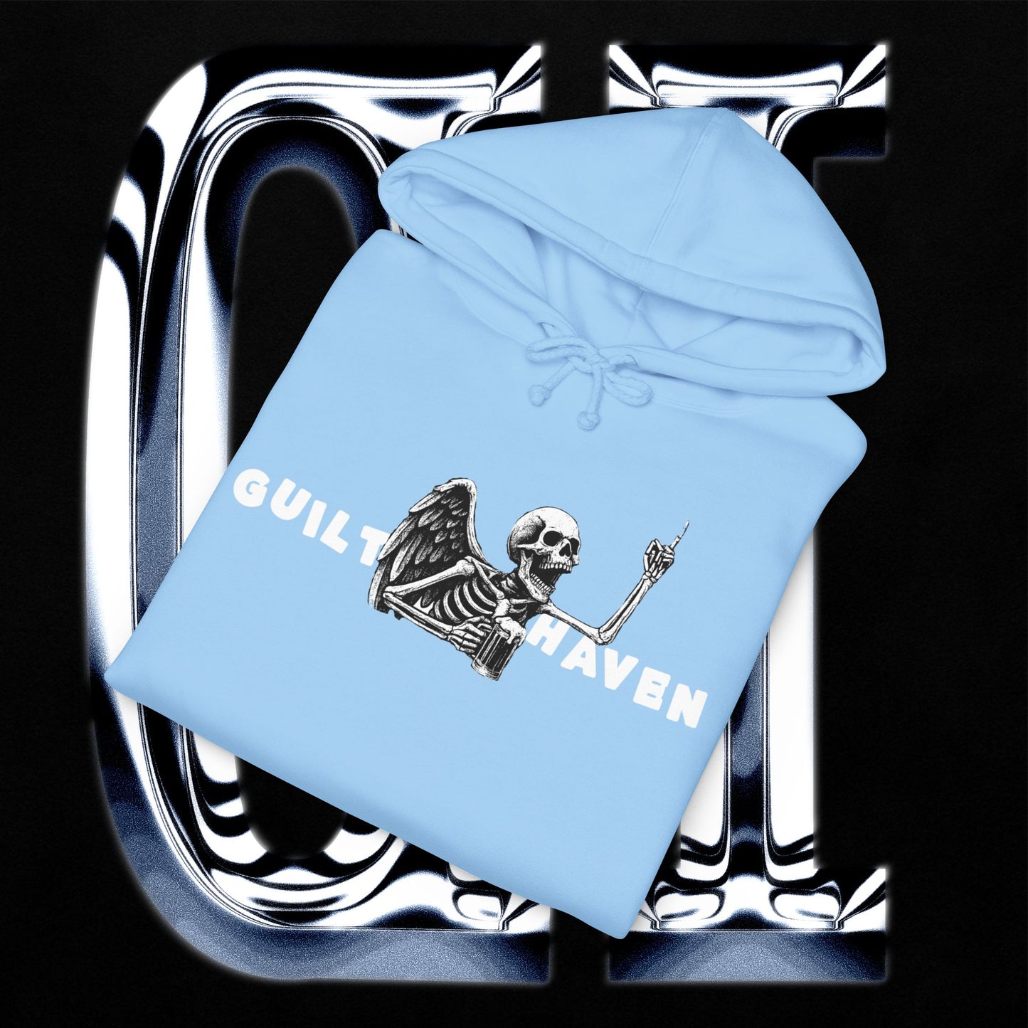 Party All Night, Sleep All Day Skeleton Graphic Pullover Hoodie