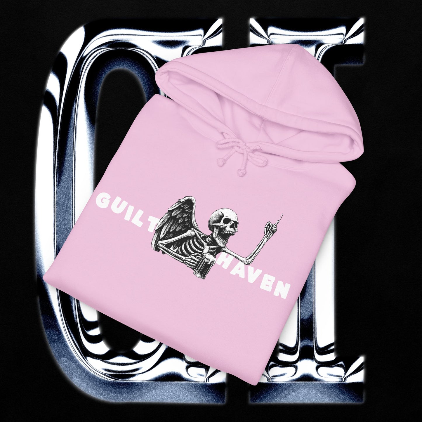 Party All Night, Sleep All Day Skeleton Graphic Pullover Hoodie