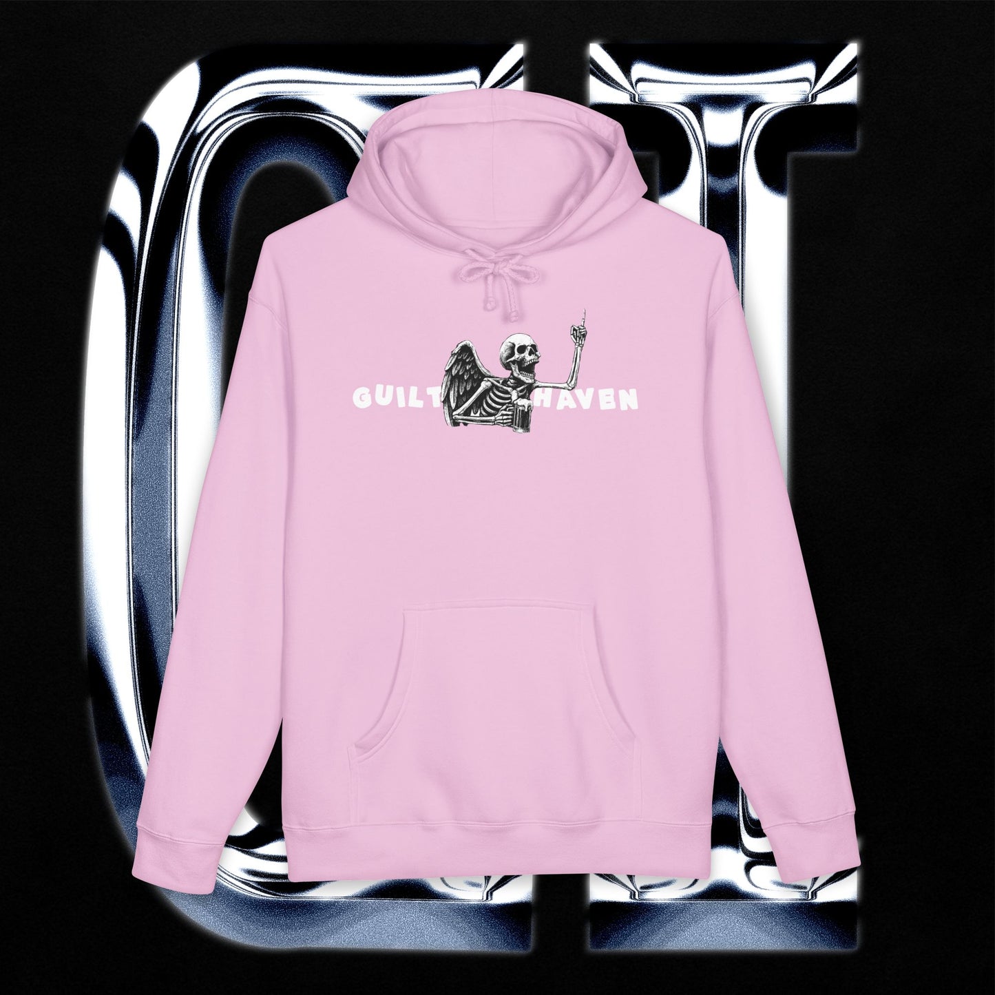 Party All Night, Sleep All Day Skeleton Graphic Pullover Hoodie