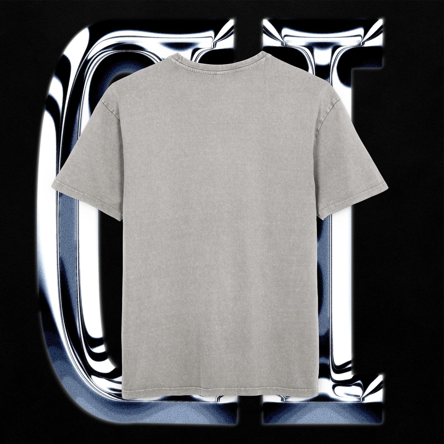 Urban Graffix Drip Tee – Street Art Style Graphic Oversized T-Shirt back view on a black background.